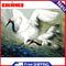 DIY Digital Oil Painting By Numbers Kits Flying Crane Canvas Room Decoration