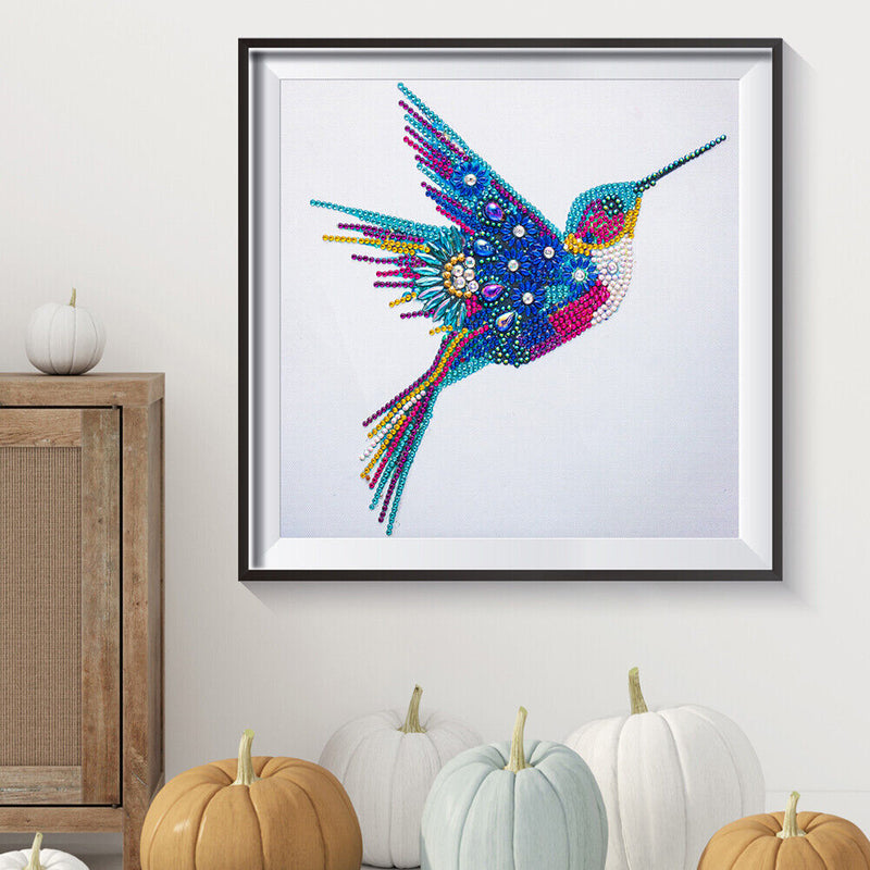 5D Diamond Painting Kit Hummingbird Partial Special Shape DIY Wall Art Crafts