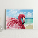5D Diamond Painting Kit Flamingo Full Round Drill DIY Mosaic Picture Wall Arts
