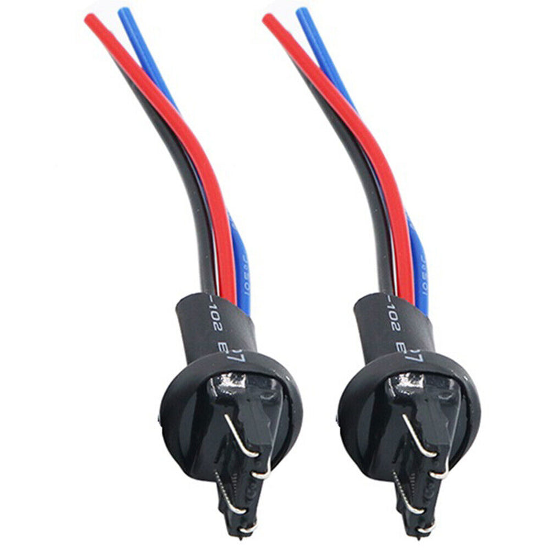 2pcs 7443 T20 Bulb Connector Male Adapter for Automotive Turn Signal Bulb Socket