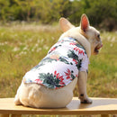 Tree Print Breathable Pet Clothes Beach Summer Dog Shirts Hawaiian Pet Shirts