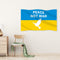 Peace Dove Banner Peace Not War Polyester Hanging Flags for Garden Decor