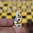 Leather Chessboard Mat Checkers Board Game Characters Chess Pieces Set for Kids