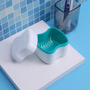 Denture Box Bathroom Travel Denture Cup False Tooth Cleaning Container (D) Newly