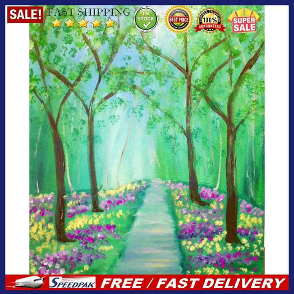 Forest Path Oil Paint By Numbers DIY Handpainted on Canvas Wall Art Picture Gift