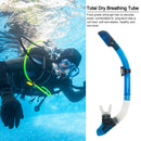 Diving Snorkel Full Dry Underwater Breathing Tube Snorkeling Gear (Blue) Newly