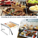 Portable Stainless Steel Barbecue Grill Foldable Outdoor Picnic BBQ Tool Newly