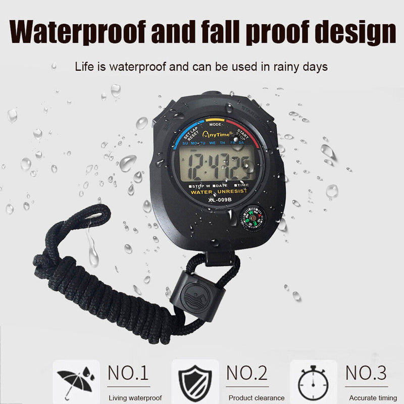 Electronic Digital Alarm Counter Stopwatch Portable Sports Running Chronograph