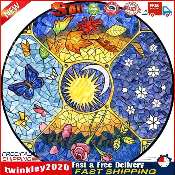 5D DIY Sun Moon Full Round Drill Diamond Painting Kit Mosaic Craft (A3346) Newly