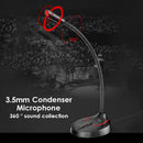 USB Gooseneck Cardioid Computer Microphone w/ Mute Switch for PS4 Conference Mic