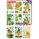 Window Clings Decals Hat Gnome Irish Stickers for Holiday Ornaments (9 Sheets)