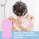 Bath Soft Sponge Body Exfoliating Dead Skin Massager Cleaning Brush (Pink) Newly