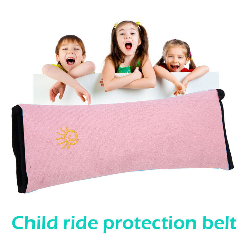 Plush Car Seat Belt Cover Breathable Kids Seatbelt Shoulder Pad (Pink) Newly
