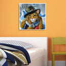 #A Waterside Cat Oil Paint By Numbers Kits DIY Handpainted on Canvas Wall Art