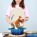 Kitchen Linen Apron Fox Print Home Restaurant Cooking Baking Bib Oil-proof