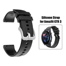 22mm Silicone Strap for Amazfit GTR 3/GTR 3 PRO Watch Band Bracelet (Black)