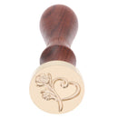 Copper Head Stamp DIY Paint Wax Envelope Sealing Seal with Wood Handle(m008