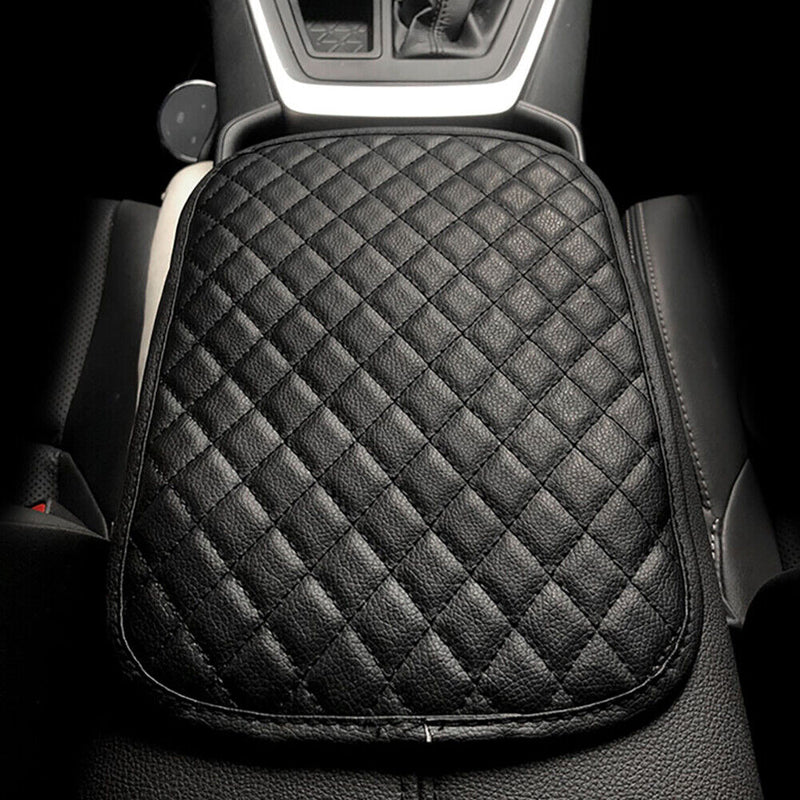 Car Armrests Storage Box Cover Pad Mat Anti-slip with Back Elastic Strap Newly