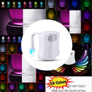 LED Toilet Backlight Body Sensor Hanging Toilet Seat Night Light (16 Color)