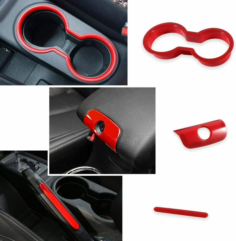 28 Pcs Full Set Interior Decoration Trim Kit For Jeep Wrangler JK JKU 2011-2018