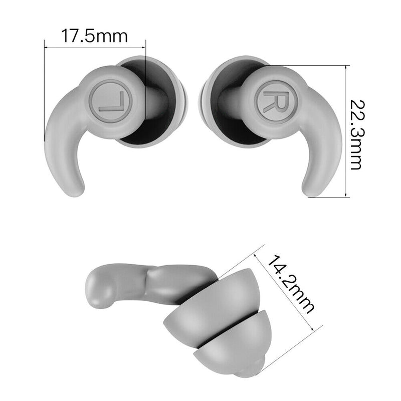 #A 2pcs Waterproof Sleep Ear Plugs Portable Soft Noise Reduction Swimming Earplu