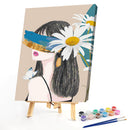 Frameless Girl with Flower Oil Paint By Numbers DIY Acrylic Handmade Handicraft