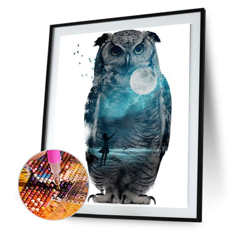 5D DIY Moon Eagle Full Square Diamond Painting Mosaic Drawing Home Decorati