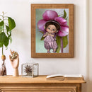 5D DIY Diamond Painting Kits Full Round Drill Purple Girl Mosaic Picture Wa