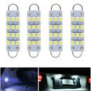 44MM 3528 12SMD Car LED Reading Bulbs Festoon Light C5W Dome Lamp For 4Pcs