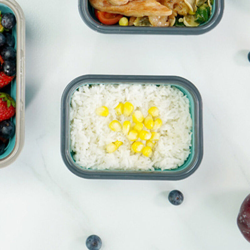 Silicone Lunch Box Folding Oven Bento Home Kitchen Dinnerware Food Container