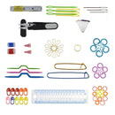 DIY Aluminum Crochet Hooks Sweater Knit Weave Sewing Needle Set Kit (Black)