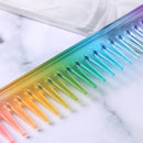 Anti-Static Rainbow Hair Comb Double Head Entangled Hair Styling Tool (6) Newly