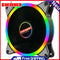 COOLMOON 12cm Cooling Fan DC 12V Large 4 Pin Mute Rainbow Chassis Radiator