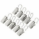 10PC Heavy Duty Curtain Clips Window Shower Curtain s Clip Hook Ring Metal N9U4