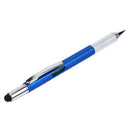 Ballpoint Pen Screwdriver Ruler Spirit Level Multifunction Pen(Blue) Newly