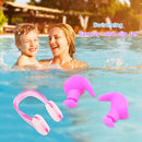 Soft Silicone Swimming Earplugs Nose Clip Comfortable Diving Surfing Nose C