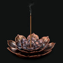 Sandalwood Stick Burner Censer Buddhism Bronze Lotus Incense Line Holder Decor