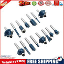 1/4 inch Handle Woodworking Milling Cutters Bit Edge Engraving Tool (15pcs)