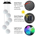 Colour Changing Hanging Wind Chimes Solar Powered LED Lights Outdoor Garden N8V7