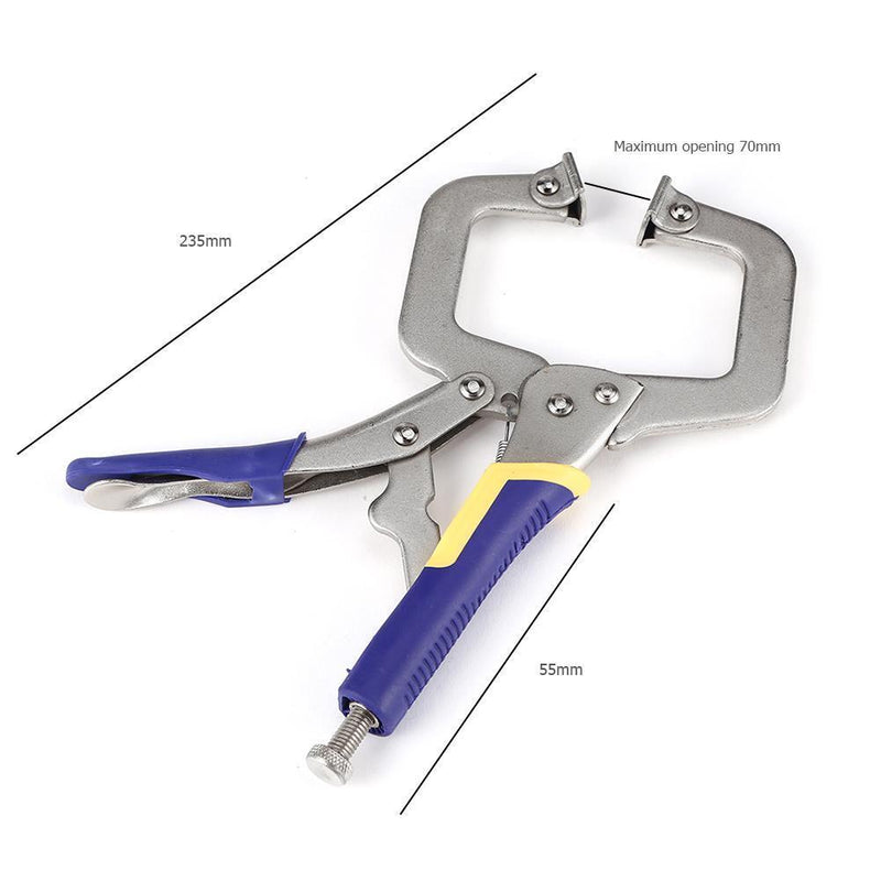 Multi-functional Flat Locking Grip Vise ?Pliers Carbon Steel C Clamp (9in) Newly