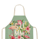 Kitchen Linen Apron Summer Flamingo Home Cooking Baking Bib Chef Accessories