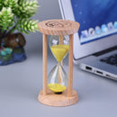 Wooden Sand Clock 3 Minutes Hourglass Sandglass Toothbrush Timer(Yellow)