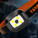 USB Rechargeable Outdoor Lighting Lamp Headlight 4 LED 3 Modes 500LM Headlamp