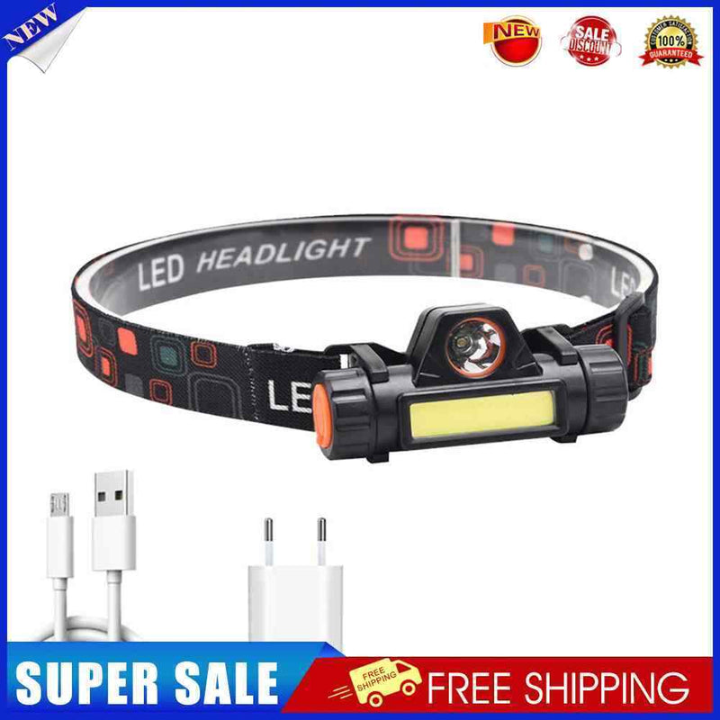 LED Headlamp Super Bright Warning Headlights for Riding Running Camping