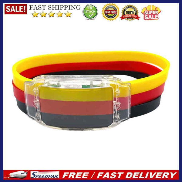 LED Glow Watch Silicone Football Game Light Up Wristbands Party Props (Germany)