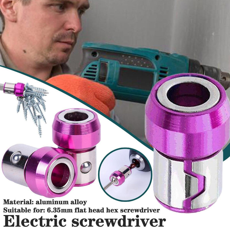 Purple Magnetic Screwdriver Bits Heads Magnetizer Magnetic Ring For-6.35mm Hex`