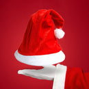 #A Non-Woven Fabric Christmas Hat Ornament Xmas Decoration with Hair Ball for Ad