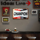 CHAMPION Retro Metal Plate Tin Sign for Bar Pub Club Cafe Art Poster Home Decor