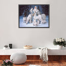5D Diamond Painting Kit Snowy Man and Bears Full Round Drill DIY Wall Art Crafts