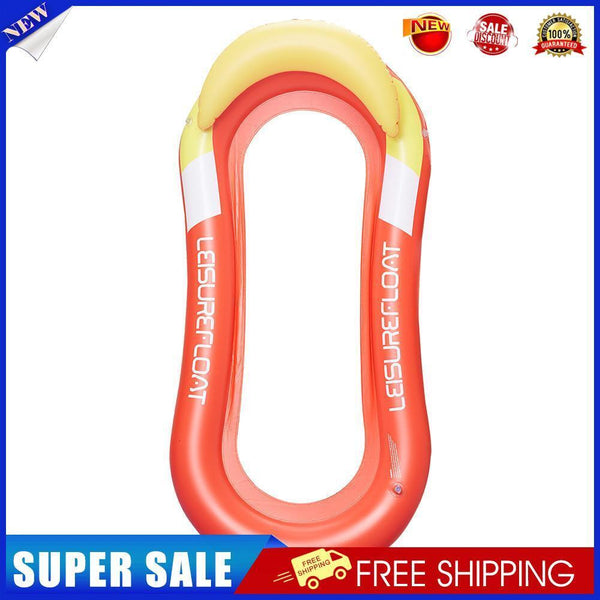 Inflatable Floating Row Swimming Beach Water Pool Lounger Chairs (Orange)